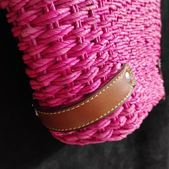 American Living Pink and Brown Woven Tote Bag - Picture 7 of 16